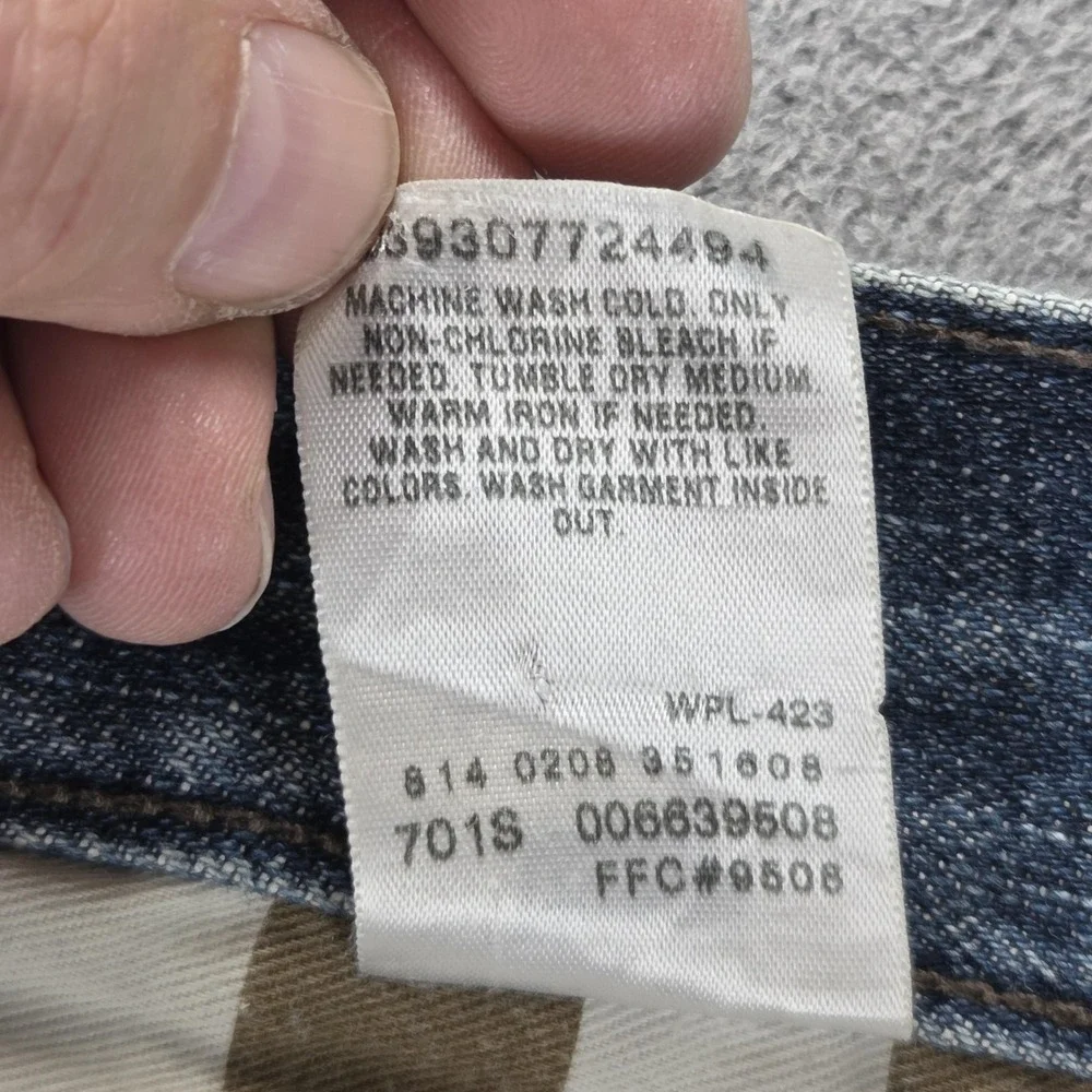 Vintage‎ Levis Engineered Jeans Mens 30x30 Blue Whiskers Honeycomb Slim Straight